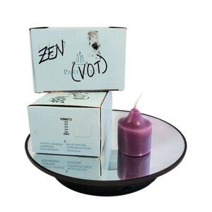 Vintage PartyLite Zen Purple Votive Candles Set of 6 | Retired Y2K Spa Decor